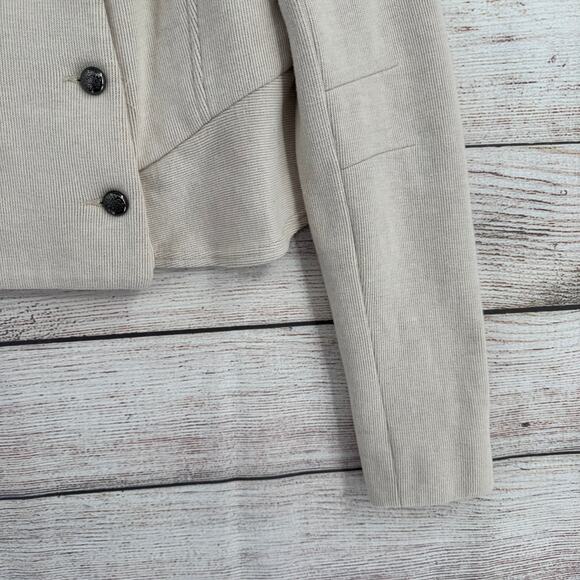 We the Free People Double Breasted Floral Lace Jacket Womens 8 Cream Tan - Picture 6 of 13